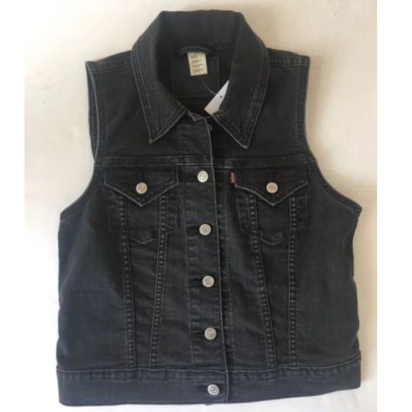 levis denim jacket womens black